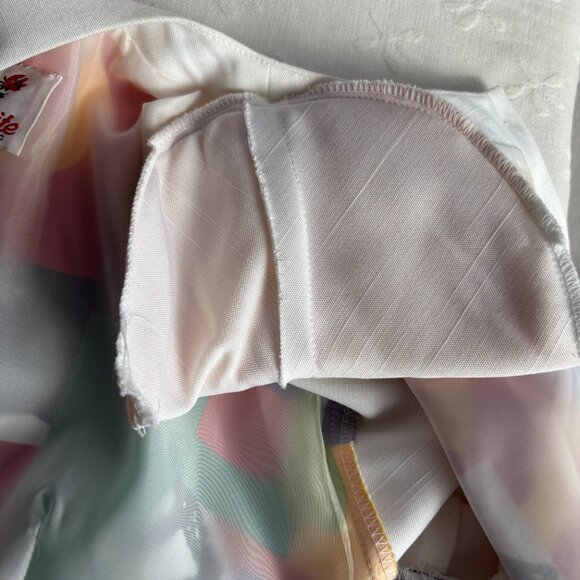 1980s Caron Petite Colorful Geometric Print Suit Jacket - Picture 10 of 10